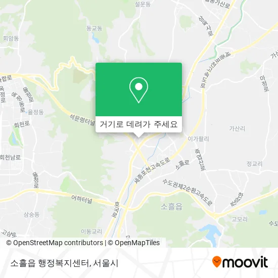 소흘읍 행정복지센터 지도