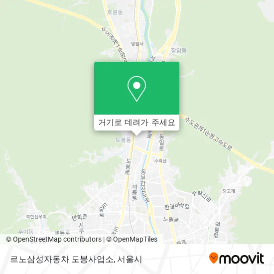 르노삼성자동차 도봉사업소 지도