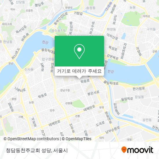 청담동천주교회 성당 지도