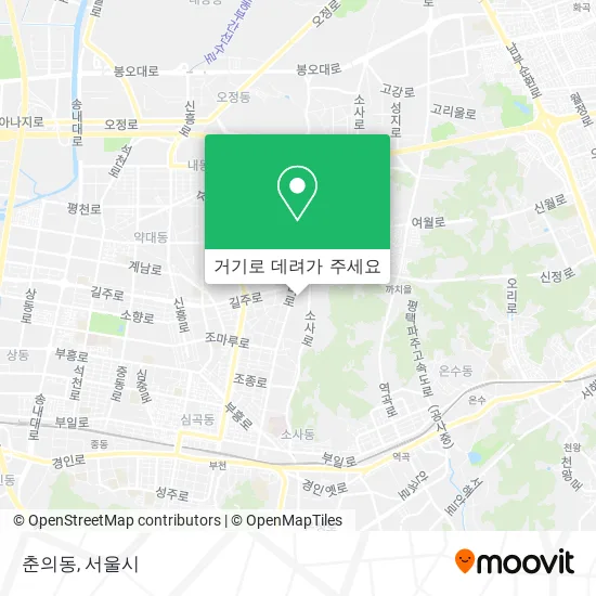 춘의동 지도