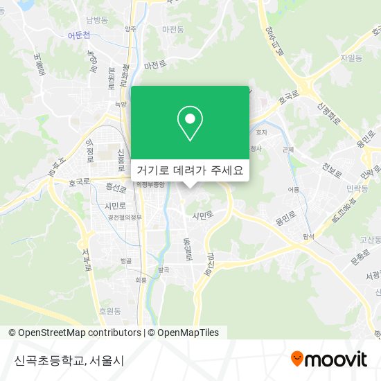 신곡초등학교 지도