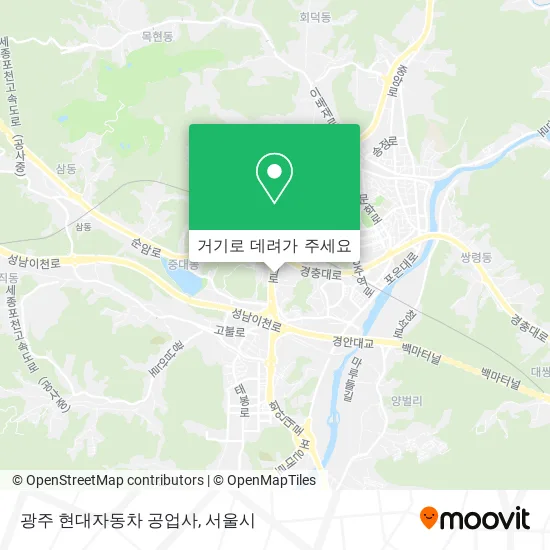 광주 현대자동차 공업사 지도