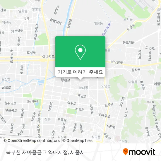 북부천 새마을금고 약대지점 지도