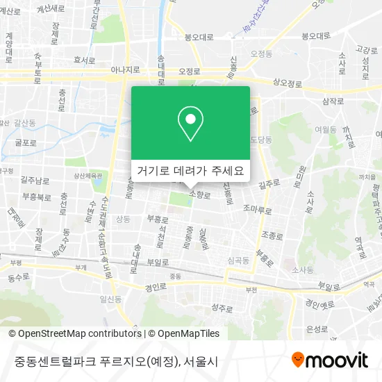 중동센트럴파크 푸르지오(예정) 지도