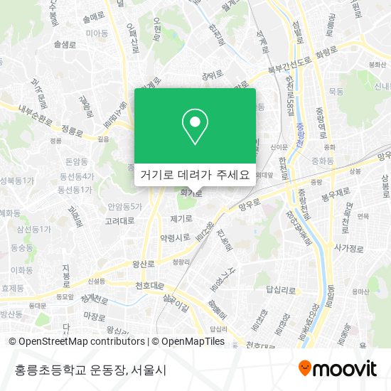 홍릉초등학교 운동장 지도