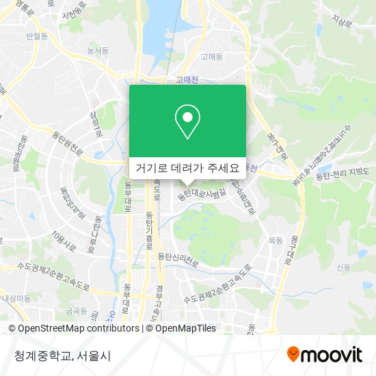 청계중학교 지도