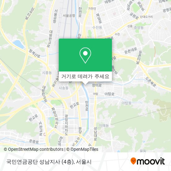 국민연금공단 성남지사 (4층) 지도