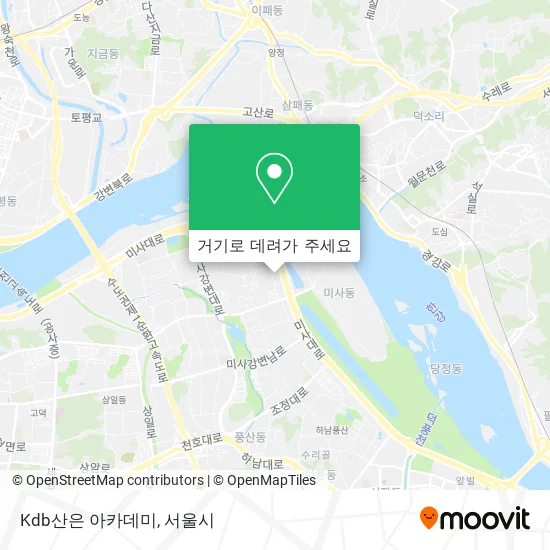 Kdb산은 아카데미 지도