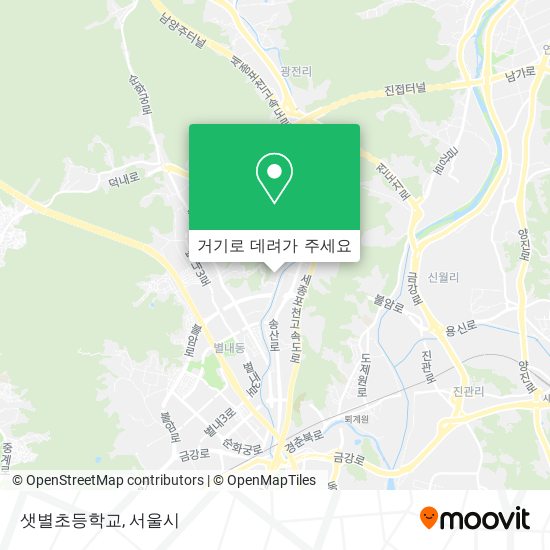 샛별초등학교 지도