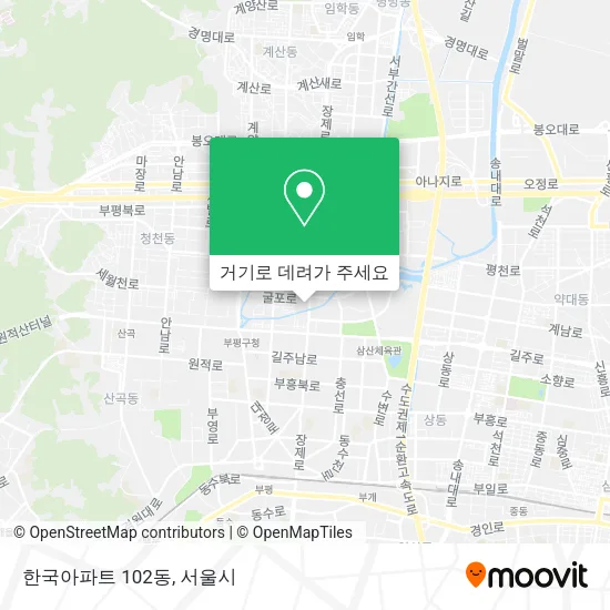 한국아파트 102동 지도