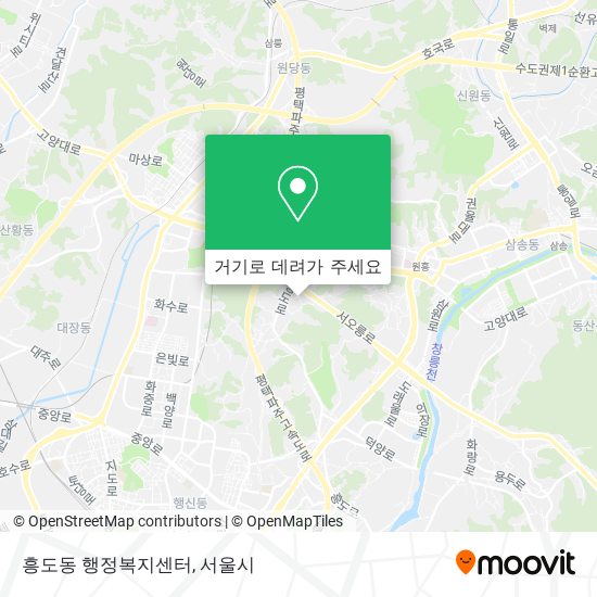 흥도동 행정복지센터 지도