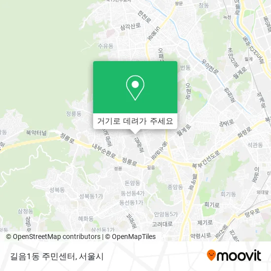 길음1동 주민센터 지도