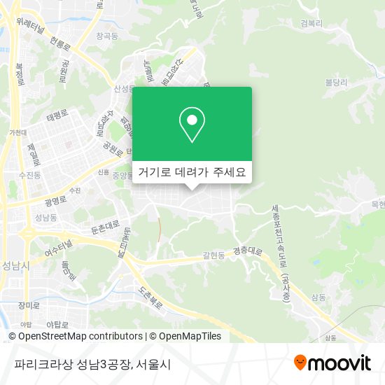 파리크라상 성남3공장 지도