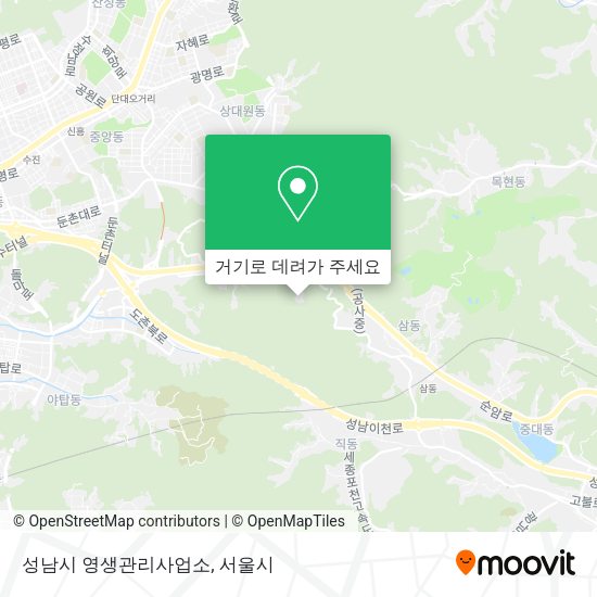 성남시 영생관리사업소 지도