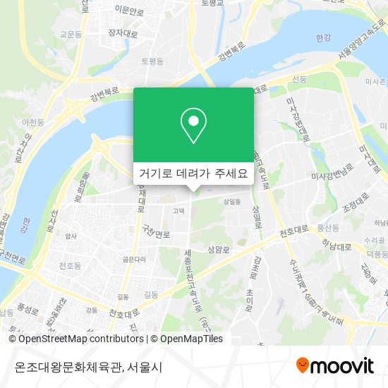 온조대왕문화체육관 지도