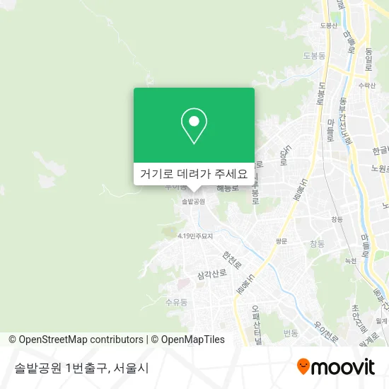 솔밭공원 1번출구 지도