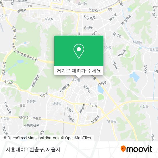 시흥대야 1번출구 지도