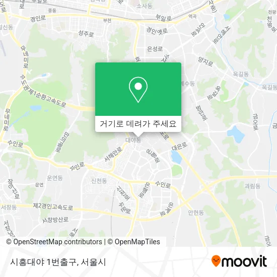 시흥대야 1번출구 지도