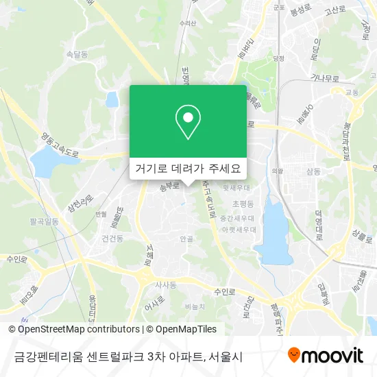 금강펜테리움 센트럴파크 3차 아파트 지도