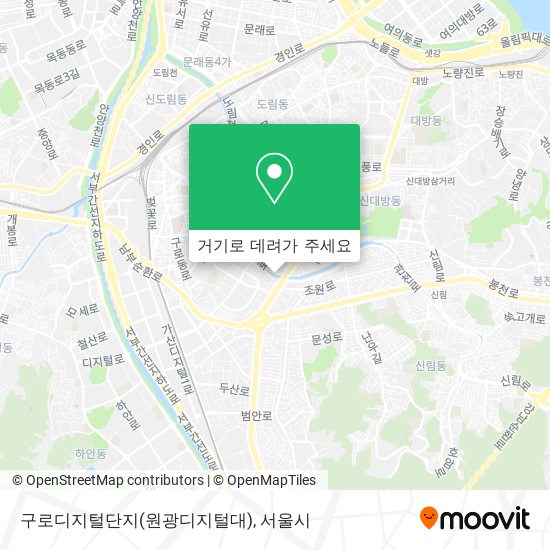 구로디지털단지(원광디지털대) 지도
