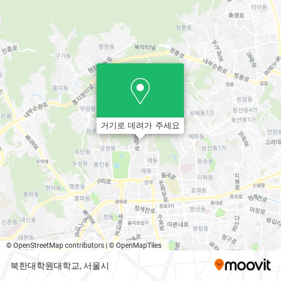 북한대학원대학교 지도