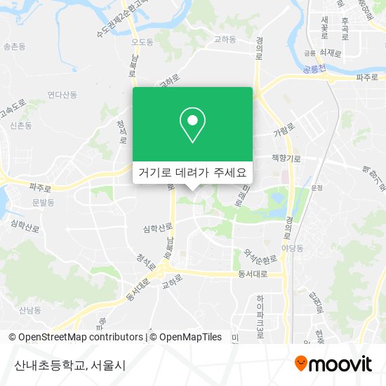 산내초등학교 지도