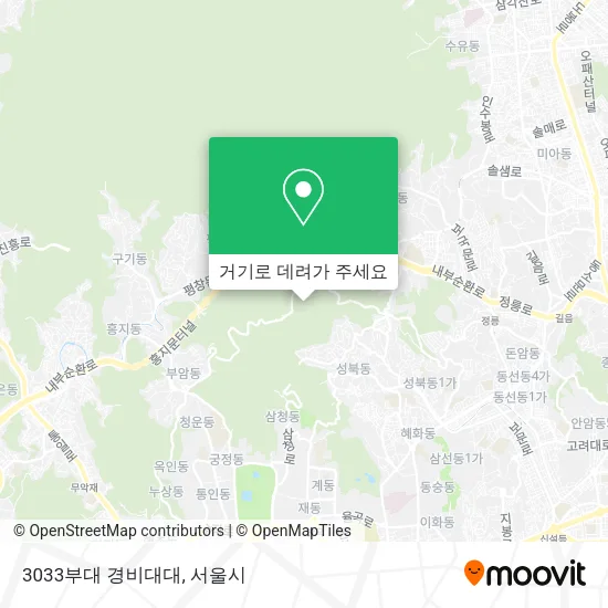 3033부대 경비대대 지도