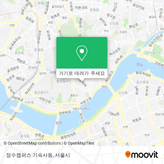 정수캠퍼스 기숙사동 지도
