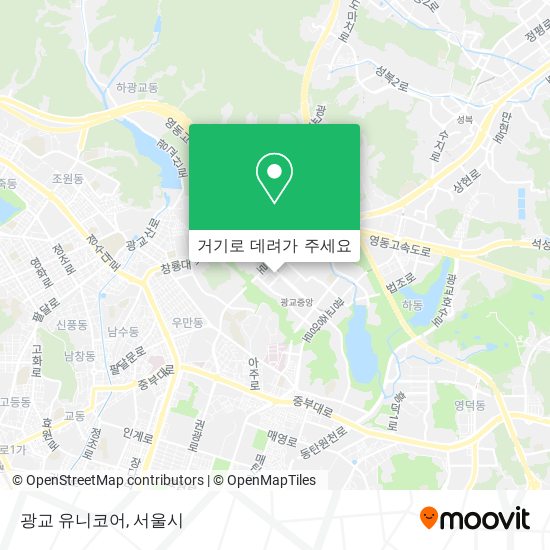 광교 유니코어 지도