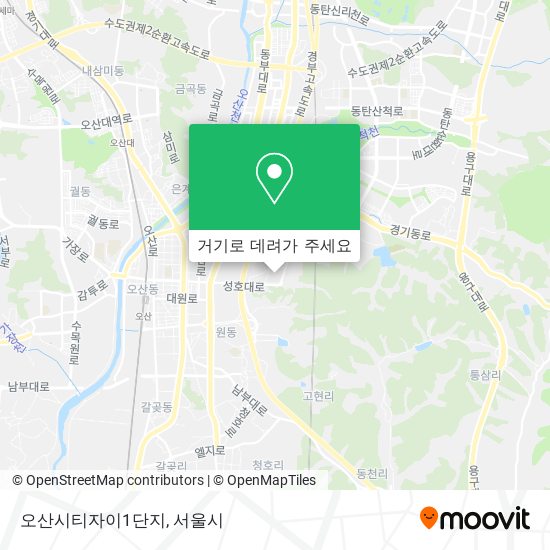 오산시티자이1단지 지도