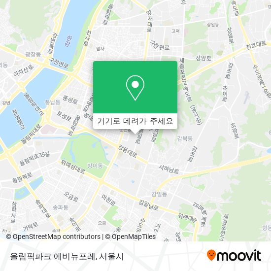 올림픽파크 에비뉴포레 지도