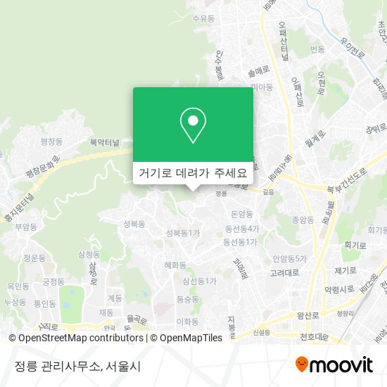 정릉 관리사무소 지도