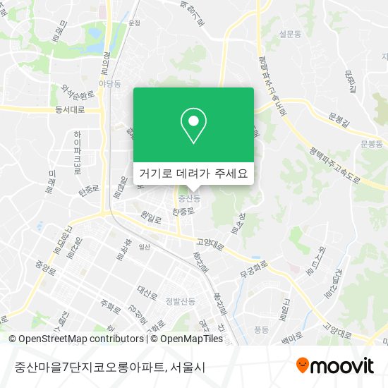 중산마을7단지코오롱아파트 지도
