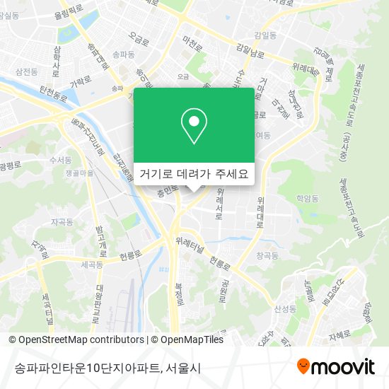 송파파인타운10단지아파트 지도