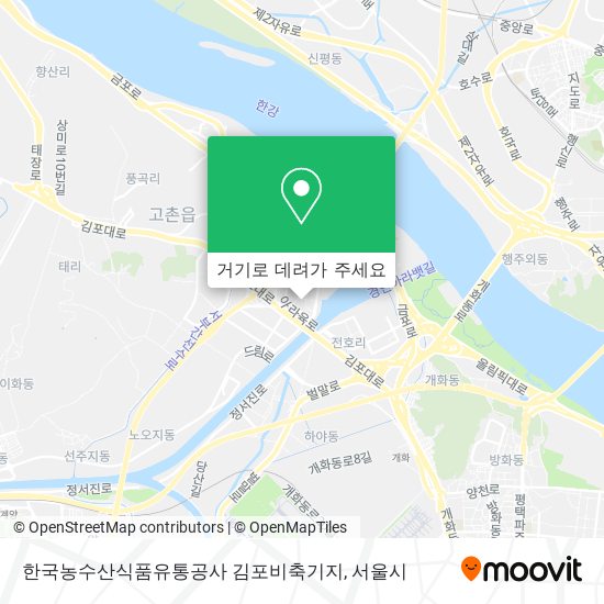 한국농수산식품유통공사 김포비축기지 지도