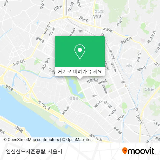 일산신도시준공탑 지도