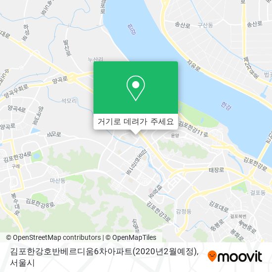 김포한강호반베르디움6차아파트(2020년2월예정) 지도
