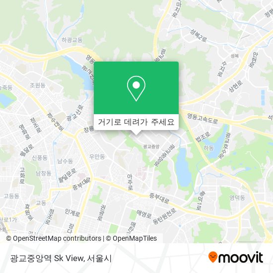 광교중앙역 Sk View 지도