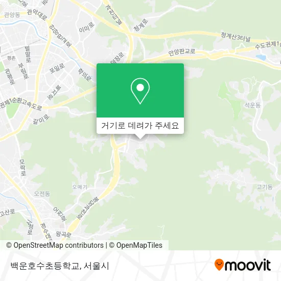 백운호수초등학교 지도