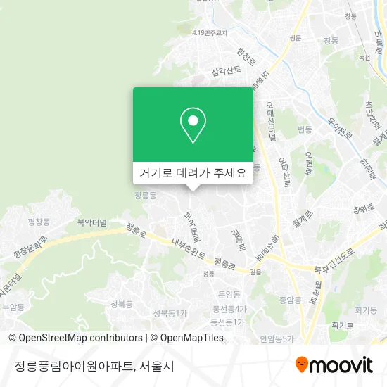 정릉풍림아이원아파트 지도