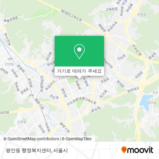 평안동 행정복지센터 지도