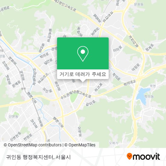 귀인동 행정복지센터 지도