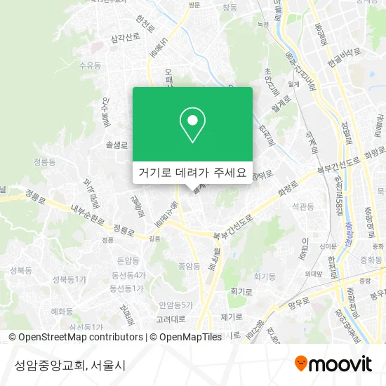 성암중앙교회 지도