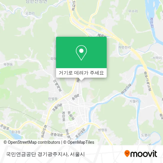 국민연금공단 경기광주지사 지도