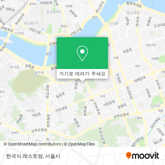한국식 레스토랑 지도