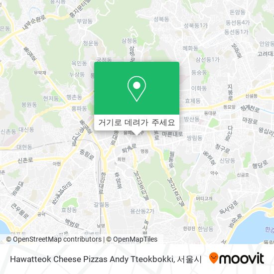 Hawatteok Cheese Pizzas Andy Tteokbokki 지도