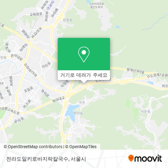 전라도일키로바지락칼국수 지도