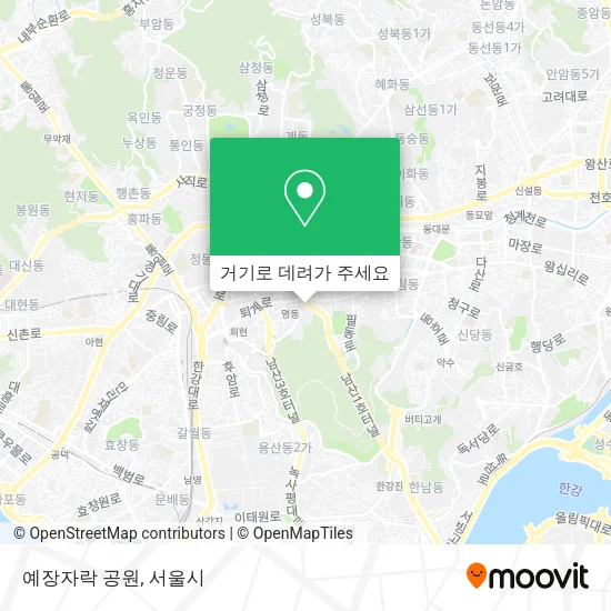 예장자락 공원 지도