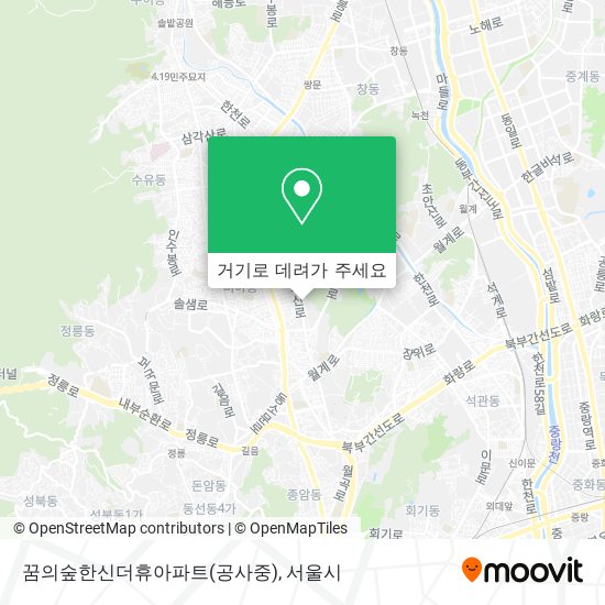 꿈의숲한신더휴아파트(공사중) 지도