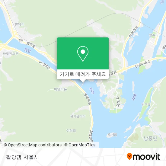 팔당댐 지도